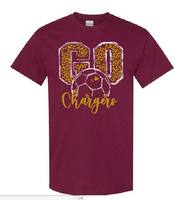 "Go Chargers" soccer t-shirt